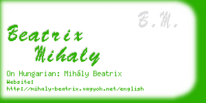 beatrix mihaly business card